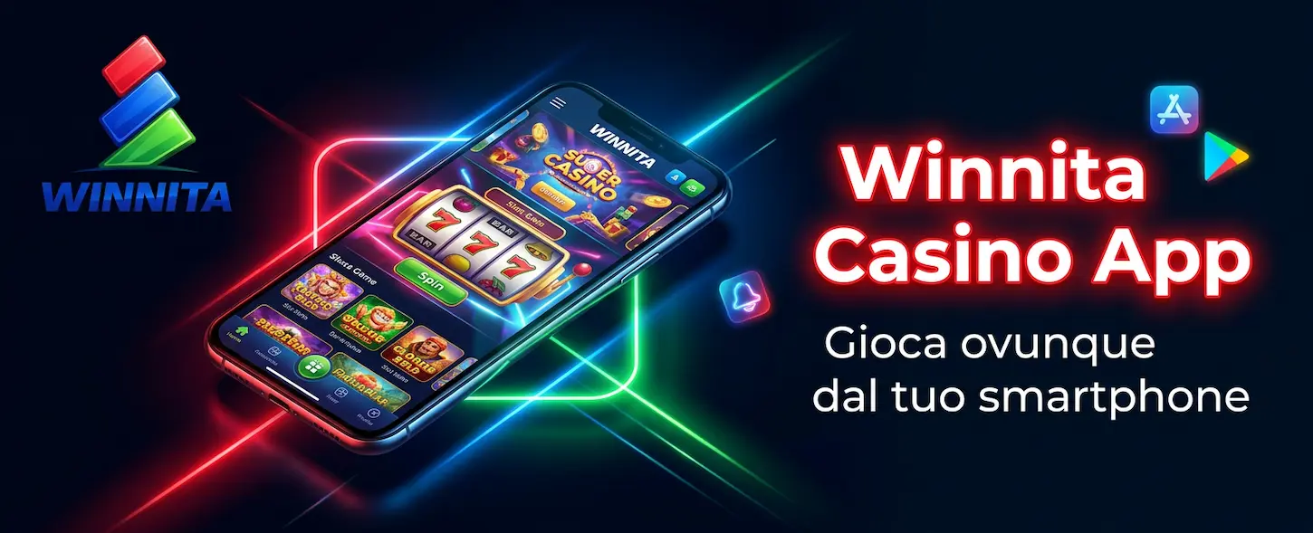 Winnita Casino App per smartphone: gioca ovunque ai tuoi giochi preferiti direttamente dal mobile.