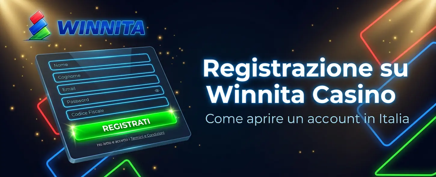 Registrazione su Winnita Casino: guida passo passo per aprire un account e giocare in Italia.